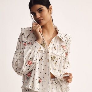 Pilcro Seaside Hankerchief Print Buttondown Shirt